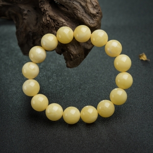 13mm鸡油黄蜜蜡单圈手串