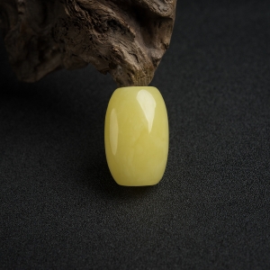 鸡油黄蜜蜡桶珠