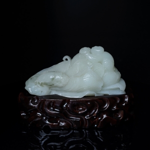 山料和田白玉白菜摆件