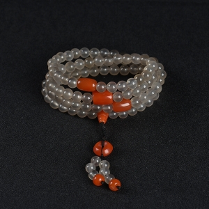 8.9mm荔枝冻南红108佛珠