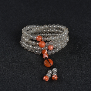 6.7mm荔枝冻南红108佛珠