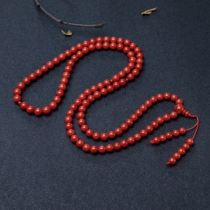 7.5mm沙丁正红珊瑚108佛珠