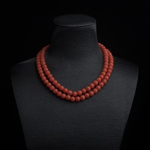 7mm柿子红南红108佛珠