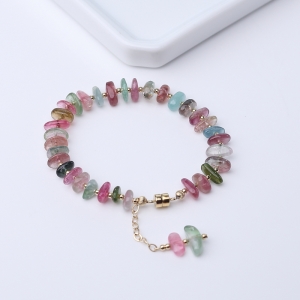 多色碧玺随形手链