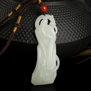 籽料和田白玉铁拐李吊坠