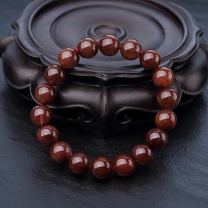 11mm红发晶单圈手串