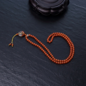 5.5mm樱桃红南红长链