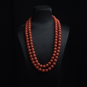 11.5mm柿子红南红108佛珠