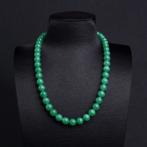 11.5mm糯种阳绿翡翠项链