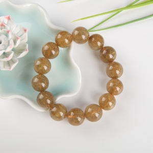 15mm金发晶单圈手串