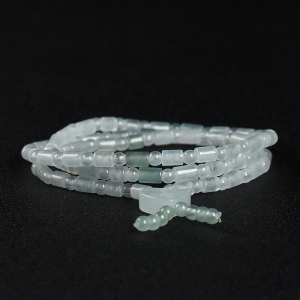 冰种白色翡翠项链