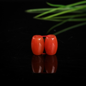 樱桃红南红桶珠