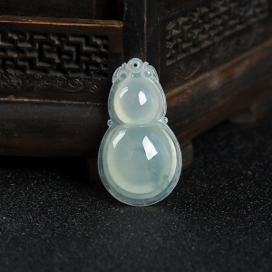 糯种飘花翡翠福禄吊坠