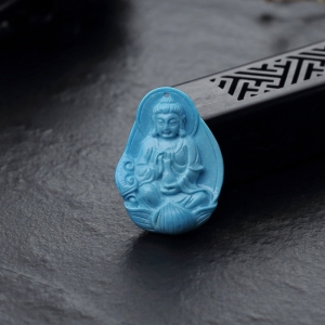 原矿美松观音吊坠