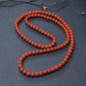 9mm柿子红南红108佛珠