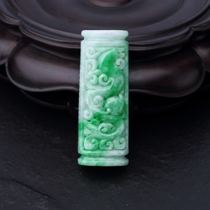 花青种翡翠凤凰吊坠