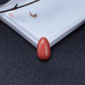 MOMO橘红珊瑚蛋面形戒面