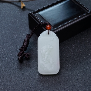 山料和田白玉猛虎吊坠