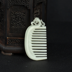 籽料和田白玉梳子