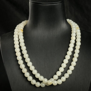 8mm籽料和田白玉108佛珠