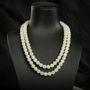 8mm籽料和田白玉108佛珠