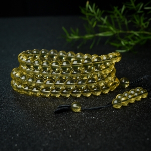 7.5mm墨西哥蓝珀108佛珠