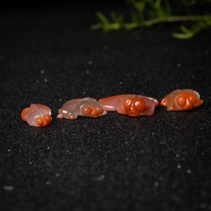 冰飘料南红金鱼套装（四件）