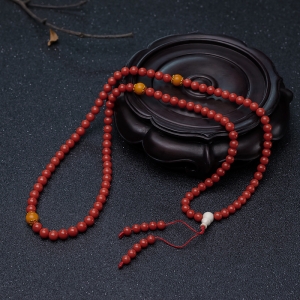 6mm沙丁朱红珊瑚108佛珠