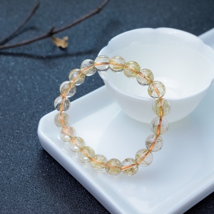 9.5mm金发晶单圈手串