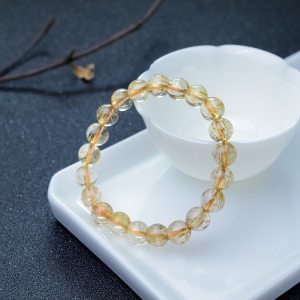 9mm金发晶单圈手串