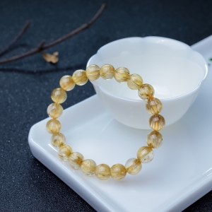 9mm猫眼钛晶单圈手串