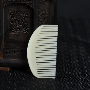 籽料和田白玉梳子