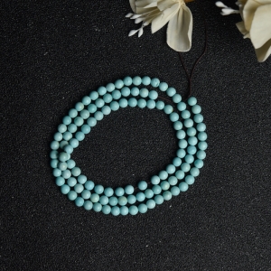 4.5mm中瓷铁线浅蓝绿松石长链