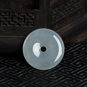 糯种翡翠平安扣吊坠