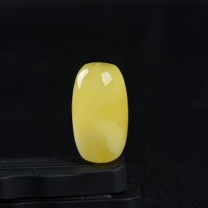 柠檬黄白花蜜桶珠吊坠