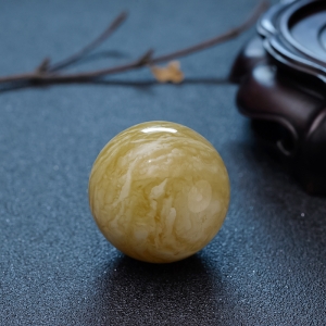 37.5mm白花蜜蜡圆珠