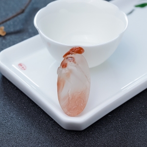 冰飘南红喜上眉梢吊坠