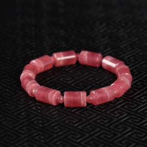 红纹石桶珠单圈手串