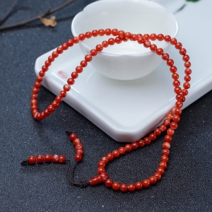 4.5mm阿卡正红珊瑚108佛珠