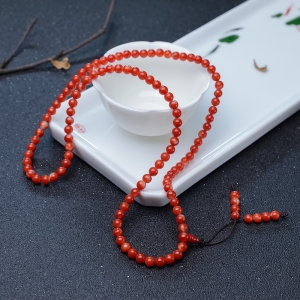 5mm阿卡正红珊瑚108佛珠