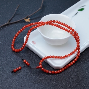 5mm阿卡正红珊瑚108佛珠