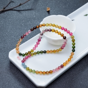 6.5mm彩虹碧玺多圈手串