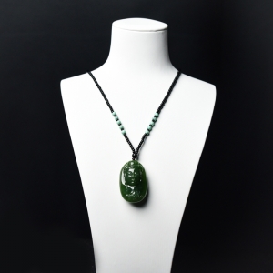 山料和田碧玉观音吊坠