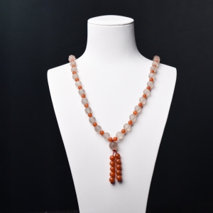 南红南瓜珠项链