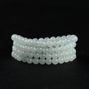 7.1mm糯冰种翡翠项链