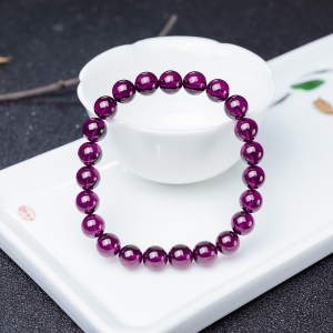 8mm紫色石榴石单圈手串