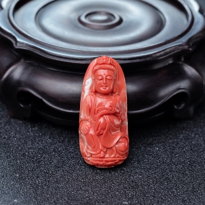 MOMO珊瑚观音吊坠
