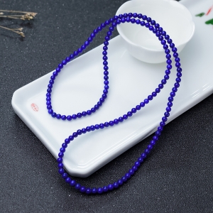 4.5mm青金石级深蓝色青金石珠链