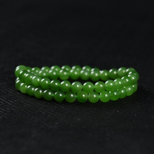 8.0mm山料和田碧玉项链