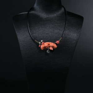 MOMO珊瑚鸟语花香项链